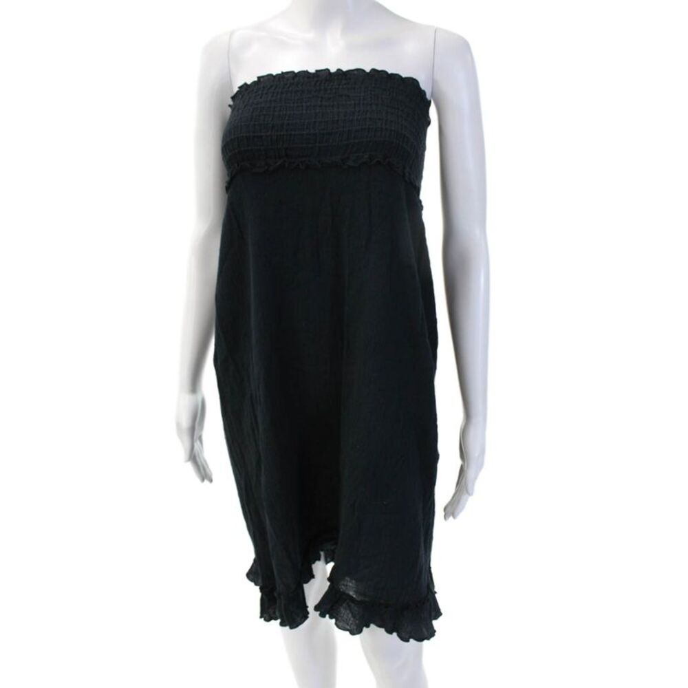 Jet John Eshaya Women Black Sundress Sleeveless Cotton Mid Calf Size 2